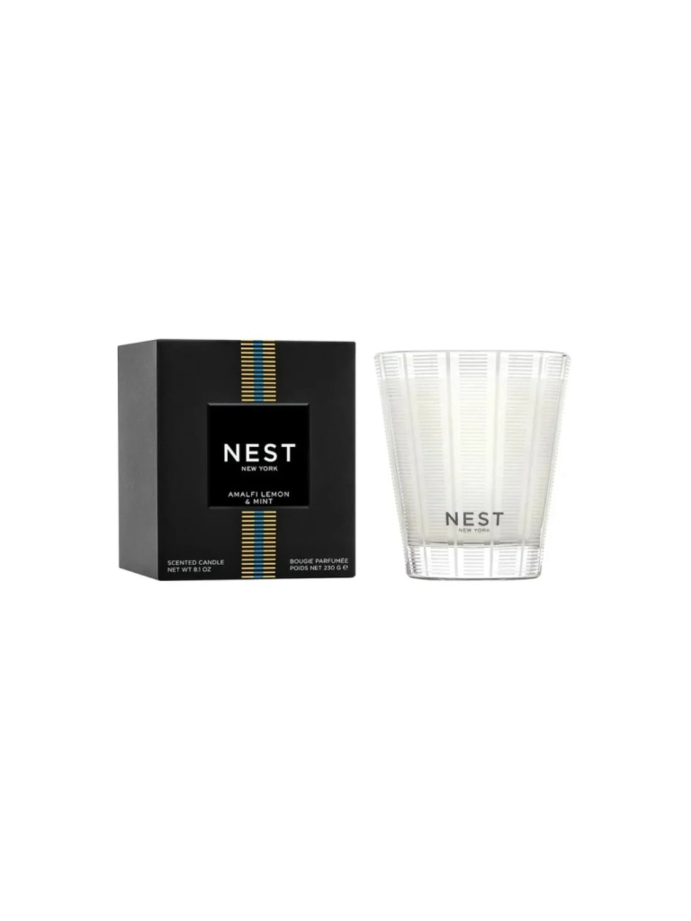 NEST New York Amalfi Lemon & Mint Scented Candle One Size Black White